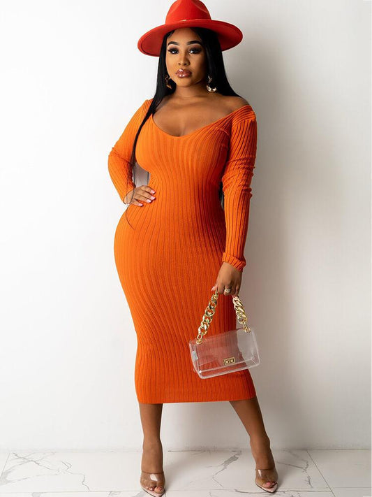 Women's Off Shoulder Bodycon Dress - Ebonys Beauty Brand
