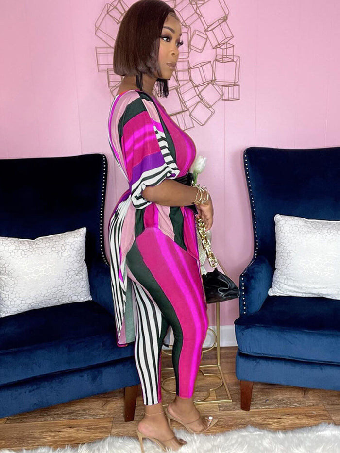 Women's Off Shoulder 2pc & Skinny Long Pants Set - Ebonys Beauty Brand