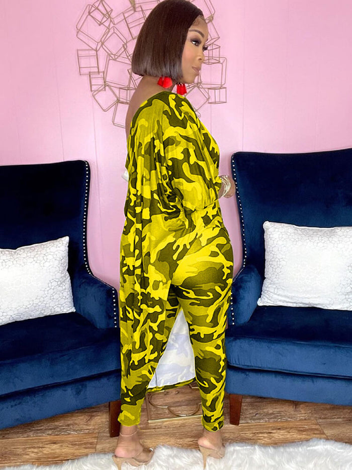 Women's Off Shoulder 2pc & Skinny Long Pants Set - Ebonys Beauty Brand