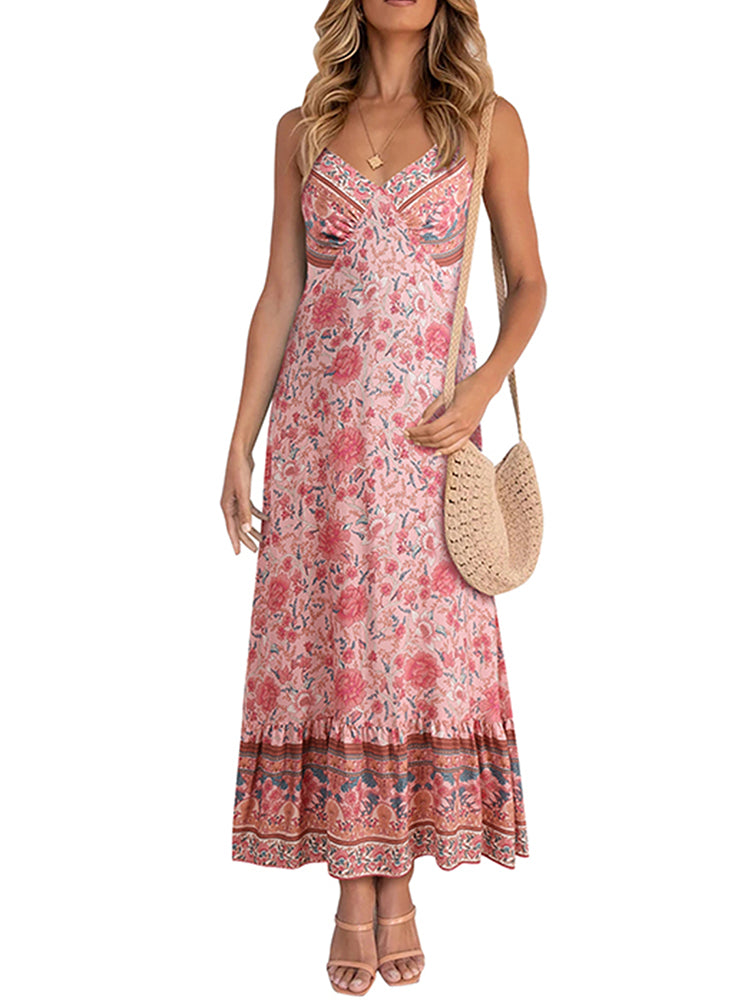 Women's Spaghetti Strap Floral Dress - Ebonys Beauty Brand