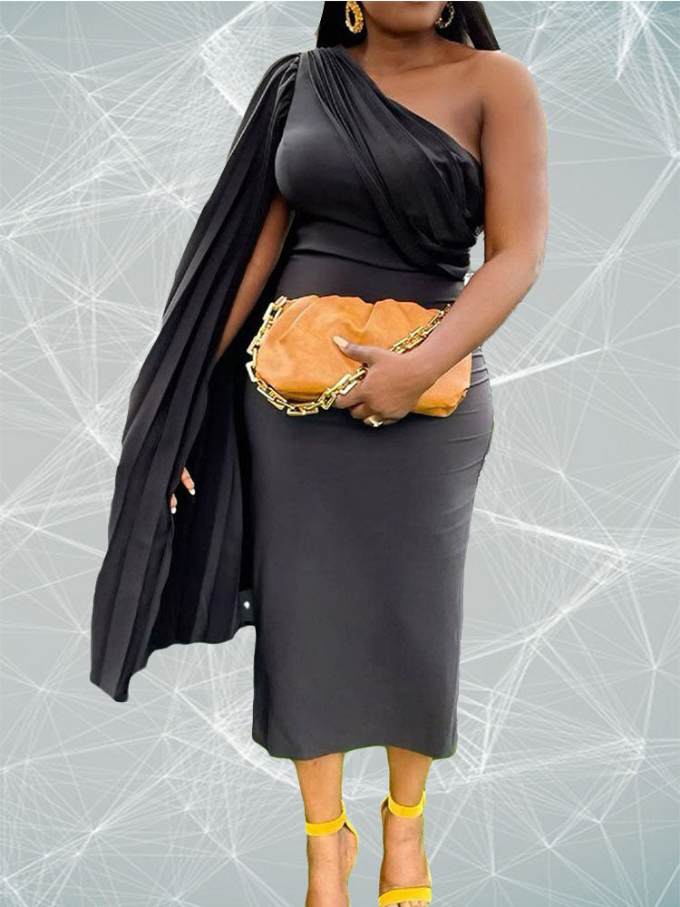 Women's One Shoulder Bodycon Dress - Ebonys Beauty Brand