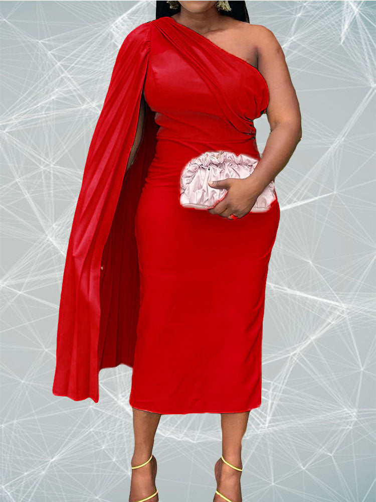 Women's One Shoulder Bodycon Dress - Ebonys Beauty Brand