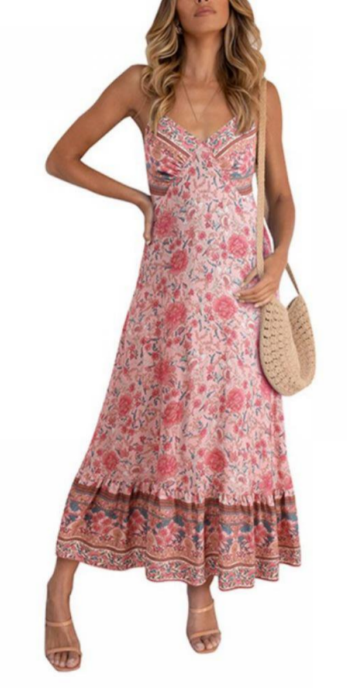 Women's Spaghetti Strap Floral Dress - Ebonys Beauty Brand