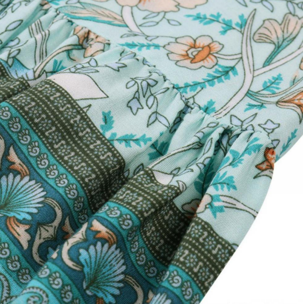 Women's Spaghetti Strap Floral Pattern Dress - Ebonys Beauty Brand