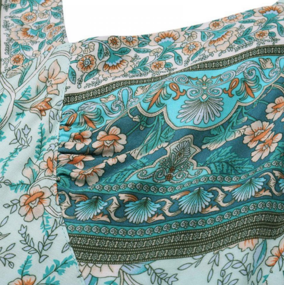 Women's Spaghetti Strap Floral Pattern Dress - Ebonys Beauty Brand