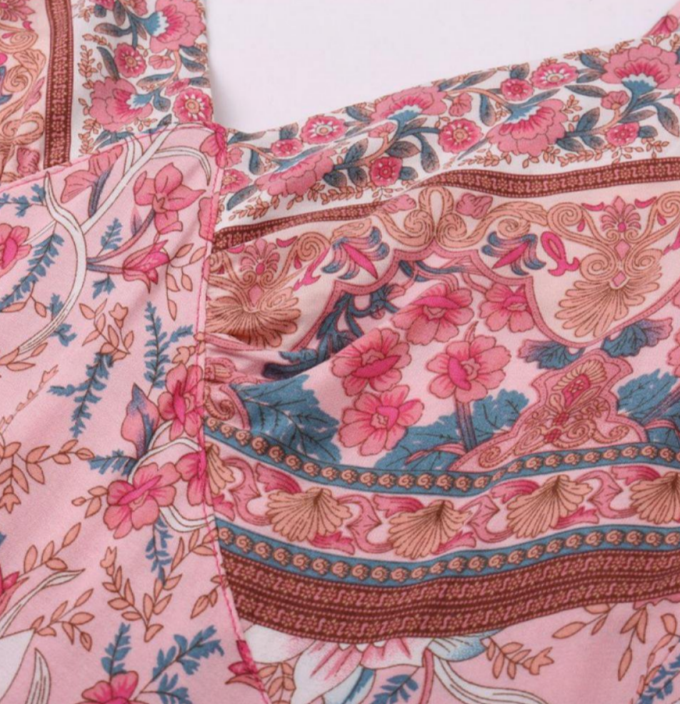 Women's Spaghetti Strap Floral Dress - Ebonys Beauty Brand