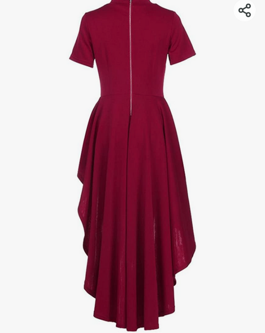 Women's Unique Ruffle Short Sleeve Bodycon Peplum Shirt Dress - Ebonys Beauty Brand