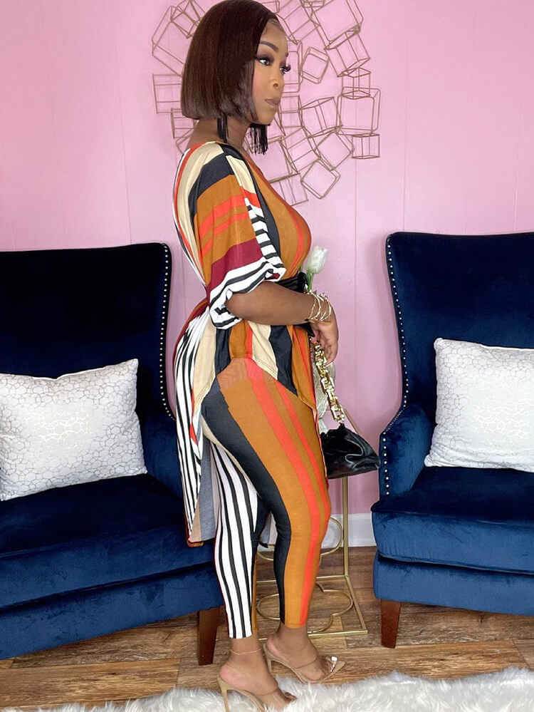 Women's Off Shoulder 2pc & Skinny Long Pants Set - Ebonys Beauty Brand