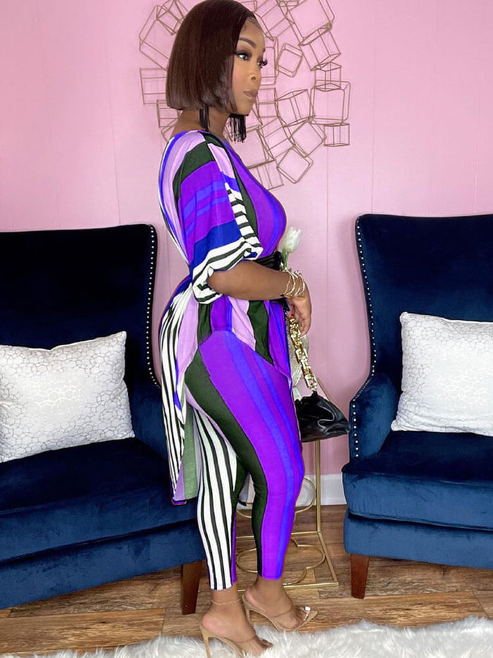 Women's Off Shoulder 2pc & Skinny Long Pants Set - Ebonys Beauty Brand